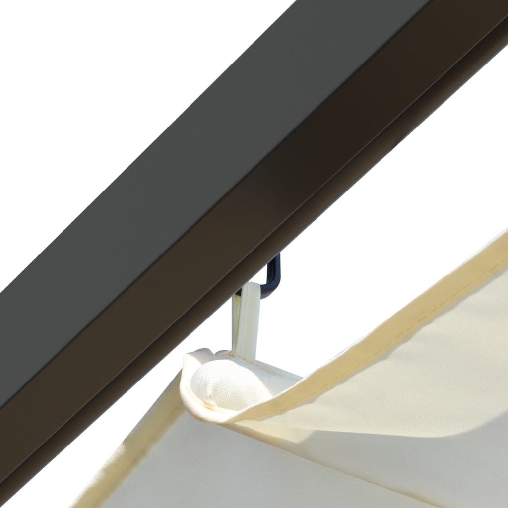 Pergola avec toit rétractable Blanc crème 3 x 3 m Acier - XIOS