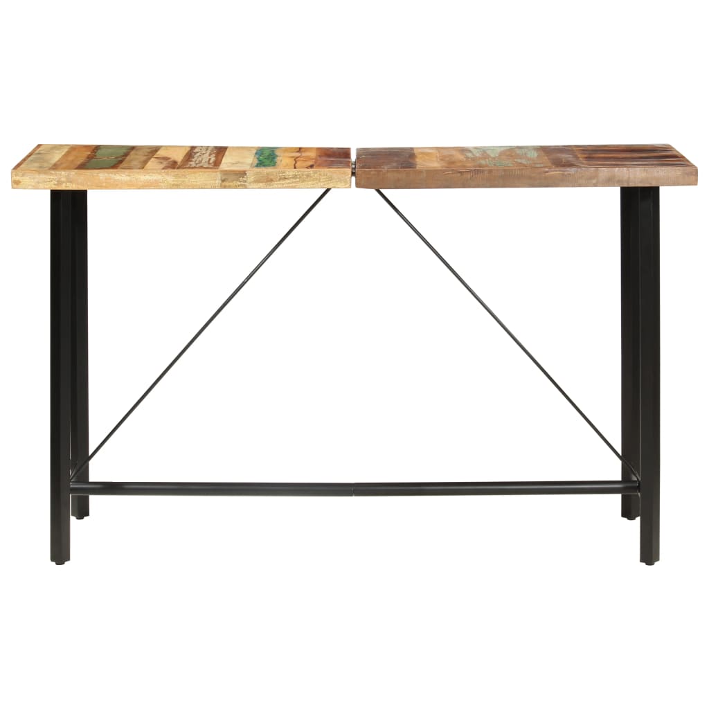 Table de bar 180x70x107 cm Bois de récupération solide - XIOS