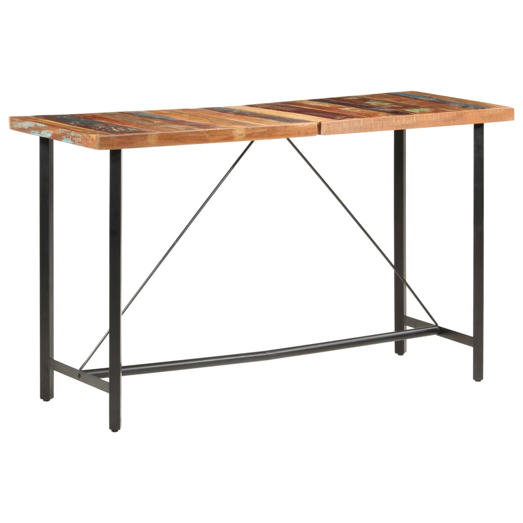 Table de bar 180x70x107 cm Bois de récupération solide - XIOS