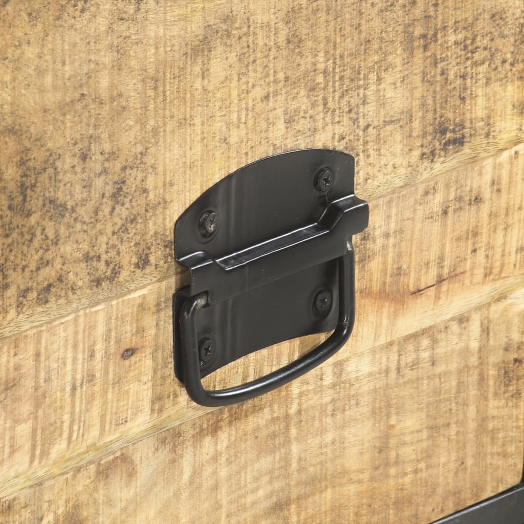 Meuble TV 130x30x39 cm Bois massif de manguier - XIOS