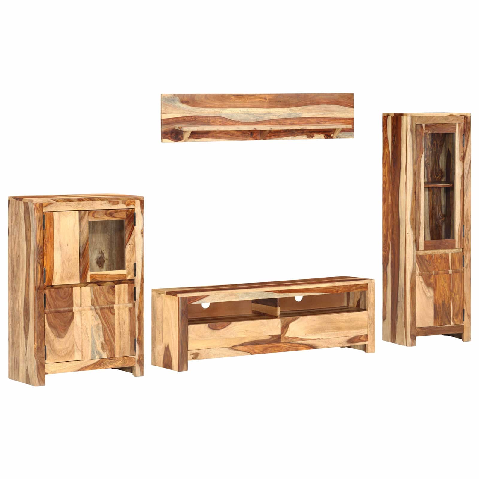 Ensemble de meuble TV avec tiroir Marron 120 x 30 x 39 cm bois