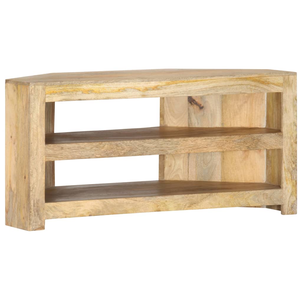 Meuble TV d'angle 90x45x45 cm Bois de manguier solide