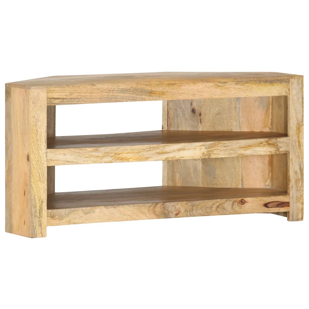 Meuble TV d'angle 90x45x45 cm Bois de manguier solide