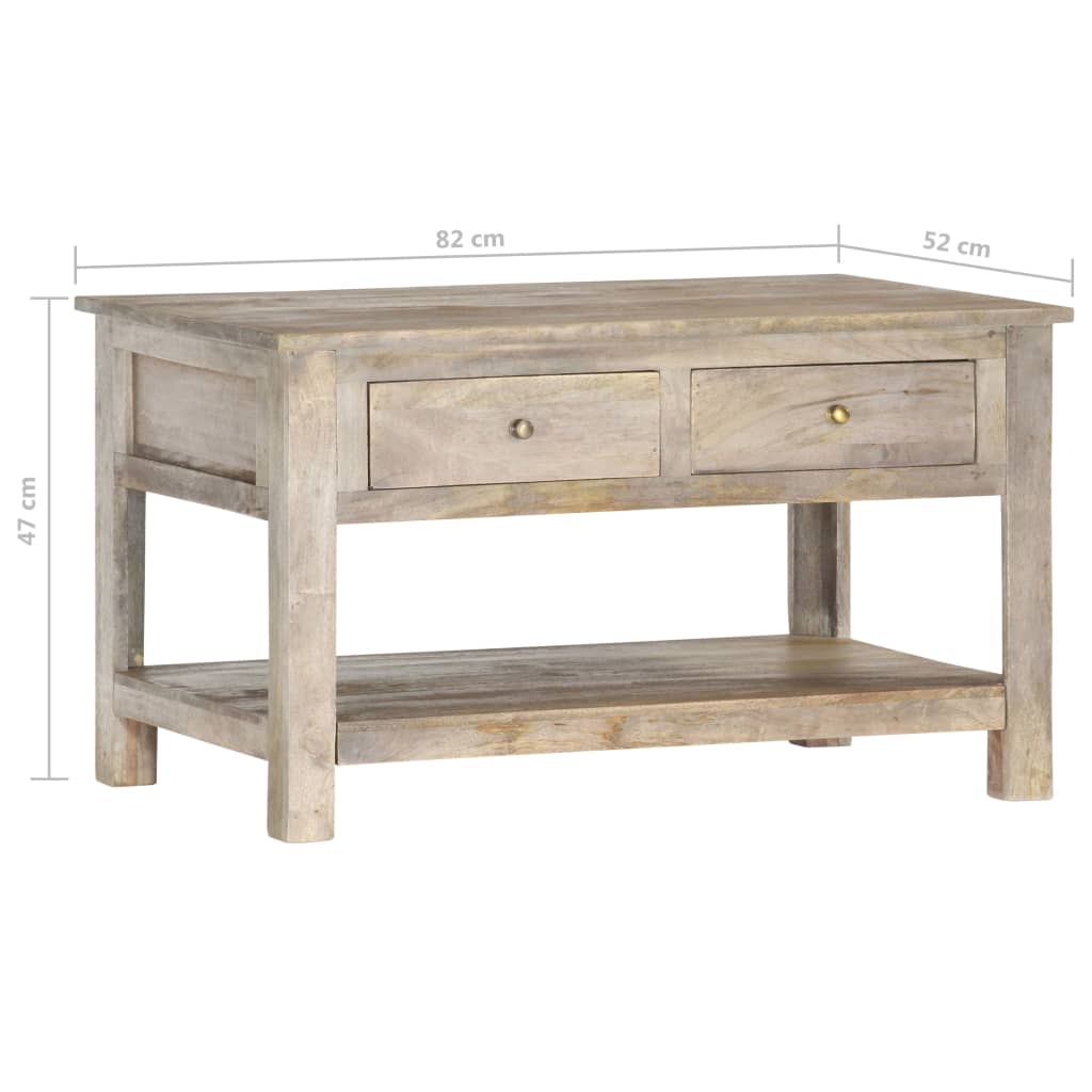 Table basse 82x52x47 cm Bois de manguier massif - XIOS