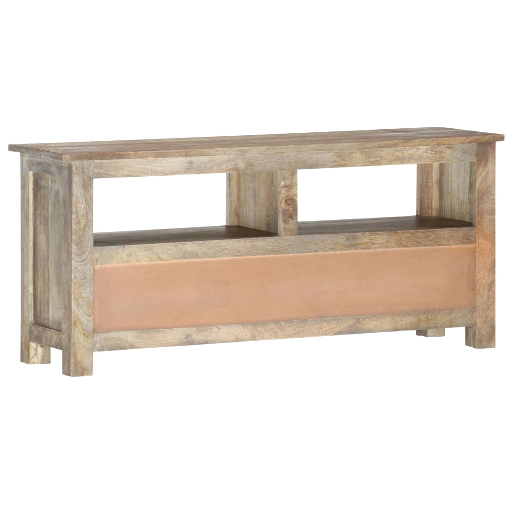 Meuble TV 110x30x50 cm Bois massif de manguier - XIOS