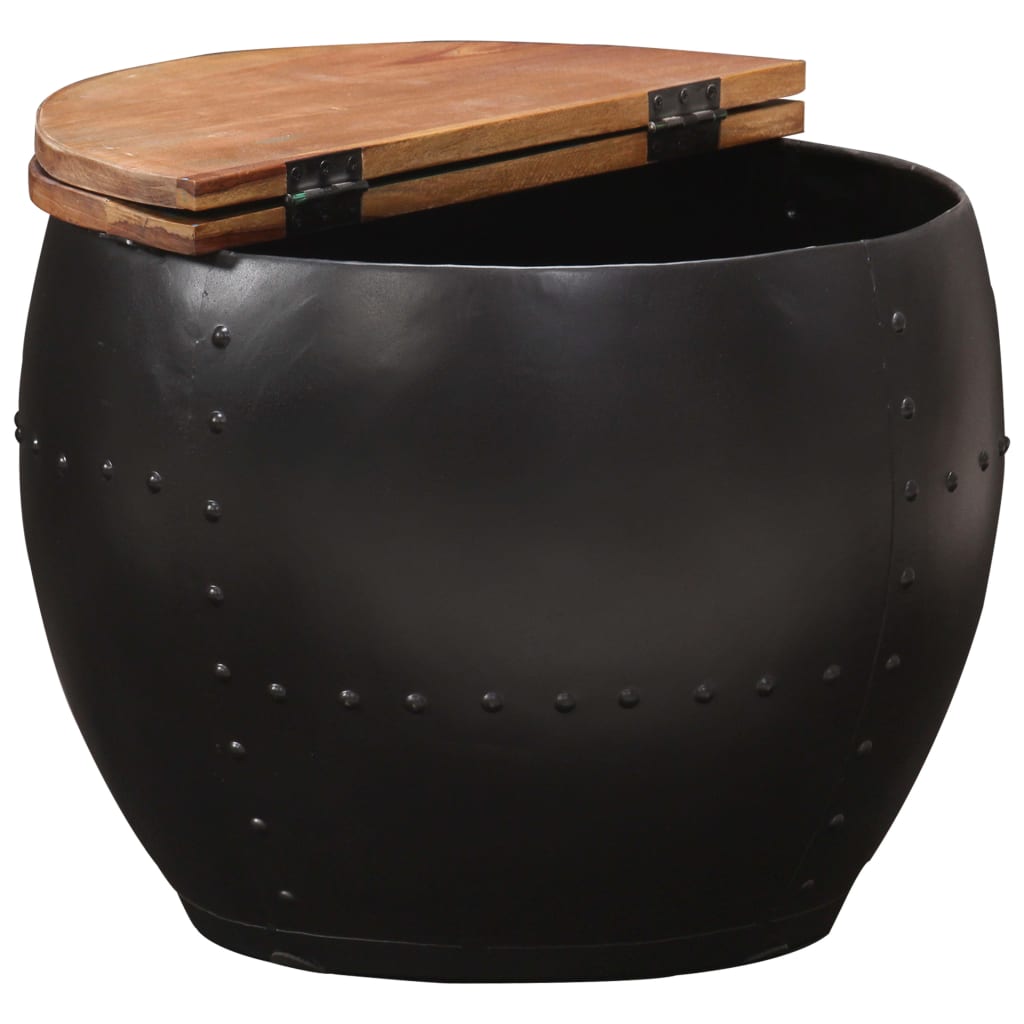 Table basse 53x43 cm Bois de récupération massif - XIOS