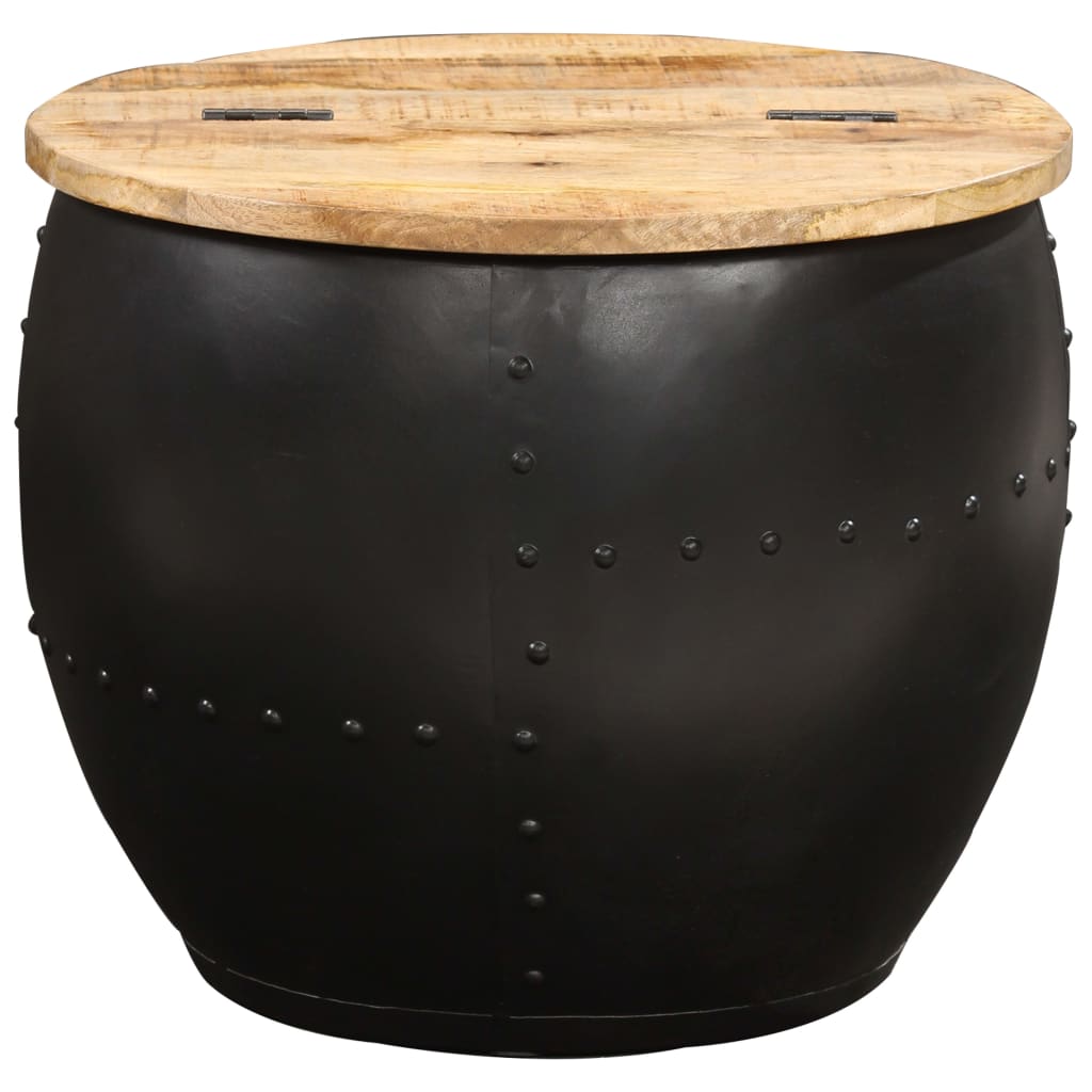 Table basse ronde 53x43 cm Bois de manguier massif - XIOS