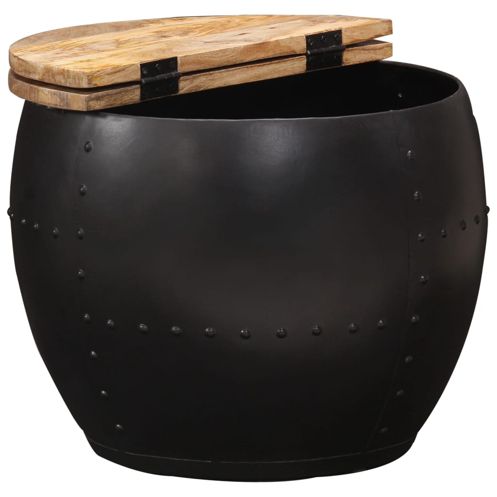 Table basse ronde 53x43 cm Bois de manguier massif - XIOS