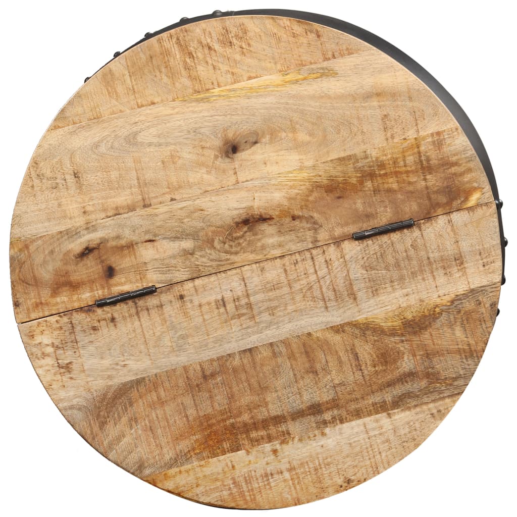 Table basse ronde 53x43 cm Bois de manguier massif - XIOS