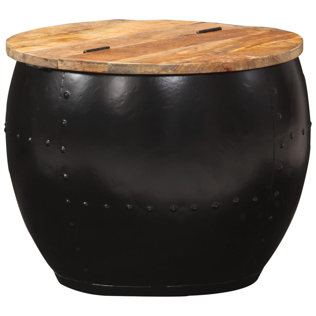 Table basse ronde 53x43 cm Bois de manguier massif - XIOS