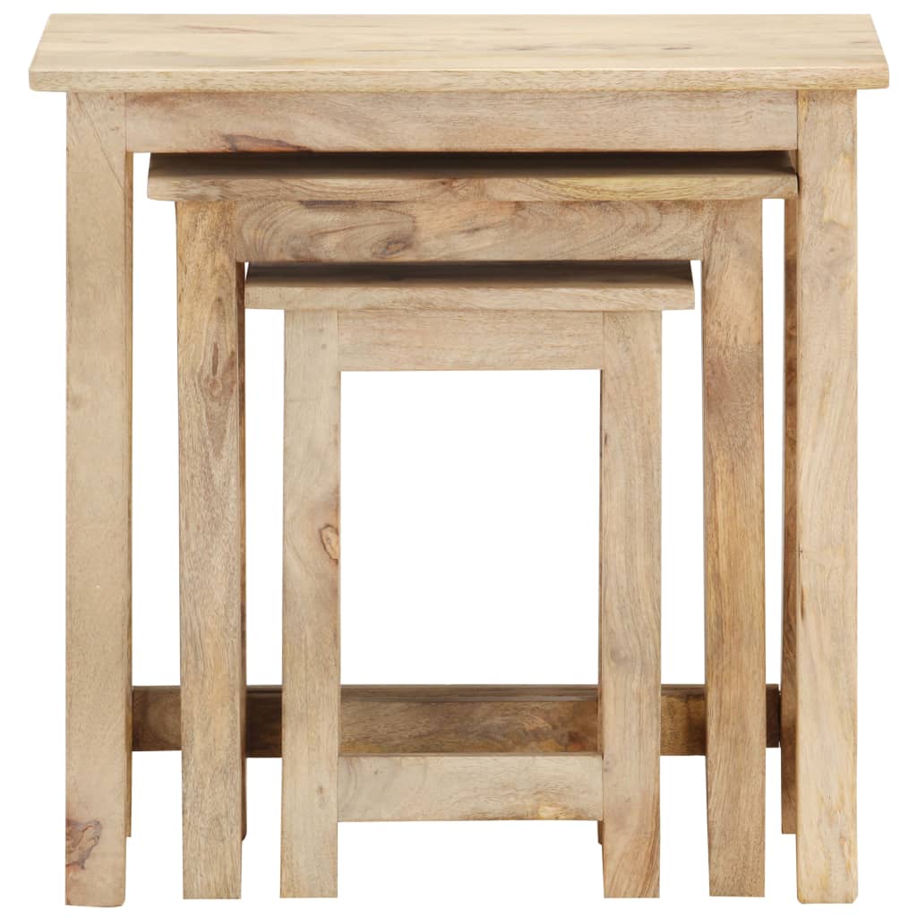 Tables gigognes 3 pcs Bois solide de manguier - XIOS