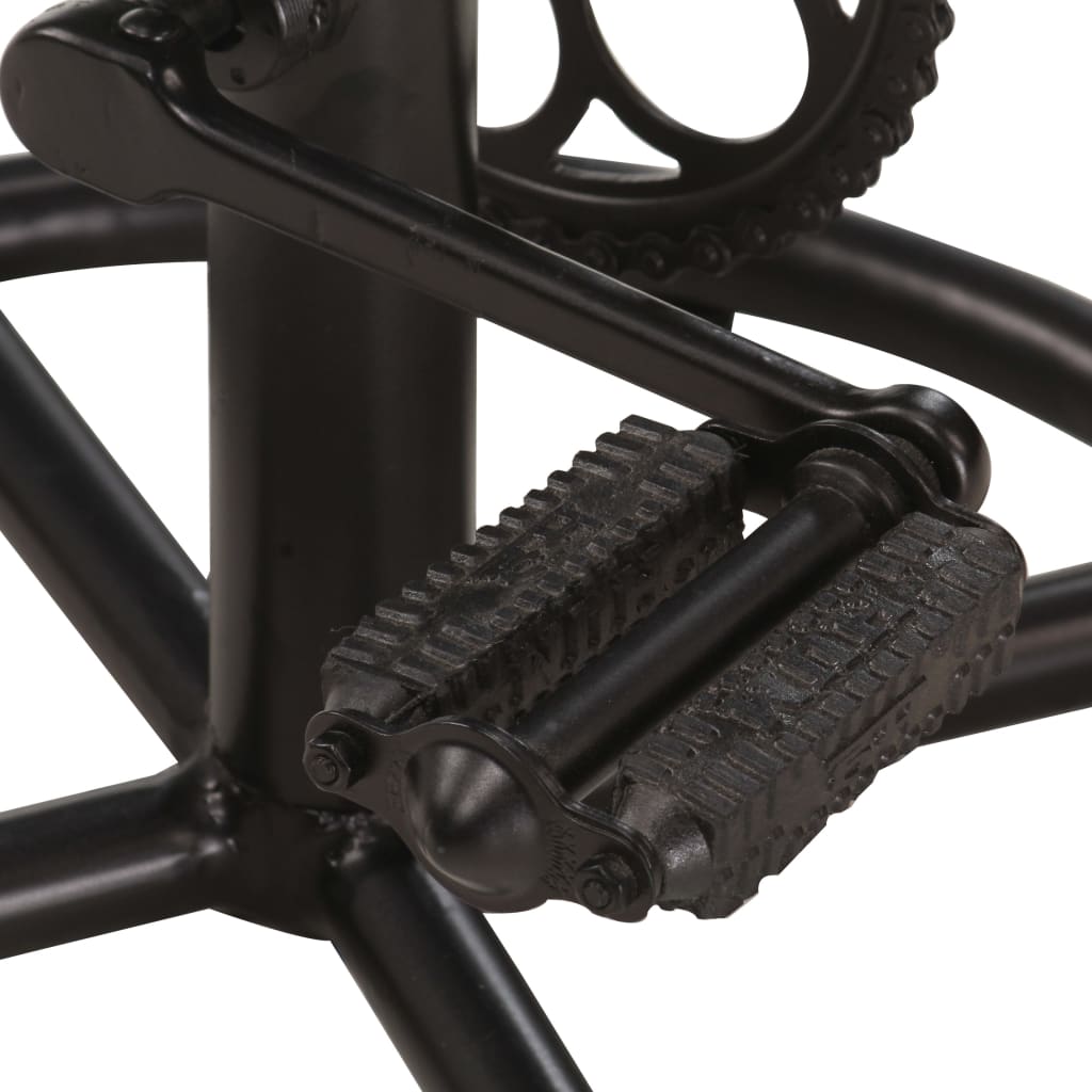 Tabourets de bar lot de 2 noir cuir véritable de chèvre - XIOS