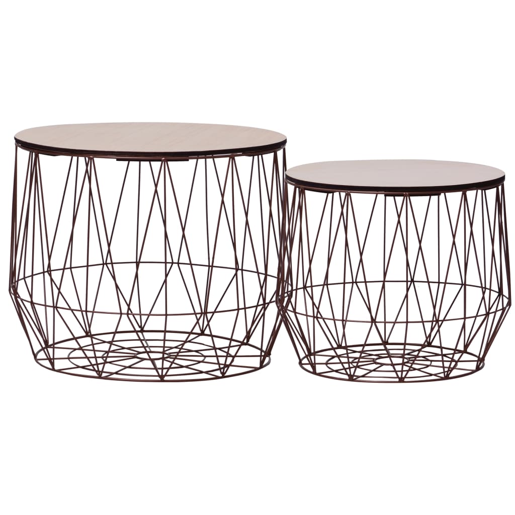 Tables basses 2 pcs cuivre
