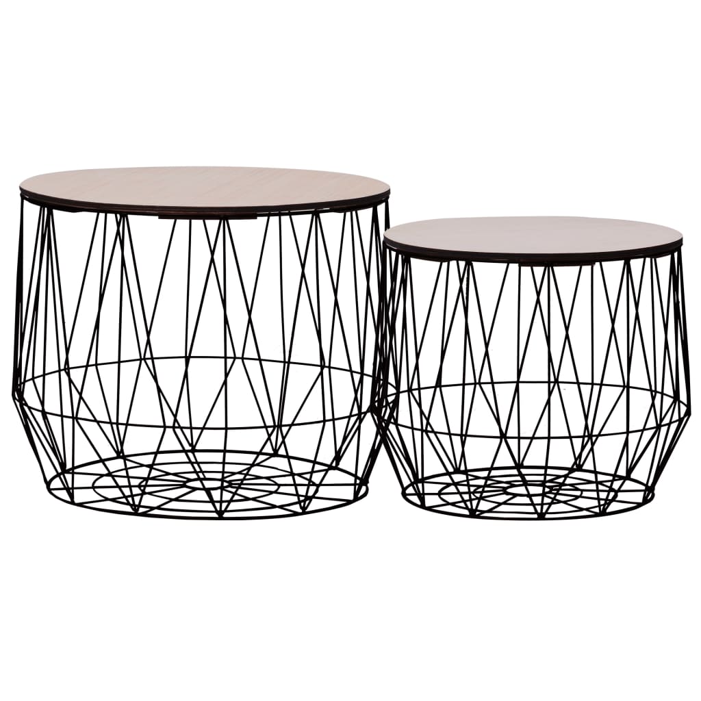 Tables basses 2 pcs noir - XIOS