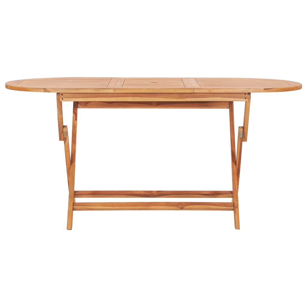 Ensemble à manger d'extérieur pliable 7 pcs Bois solide de teck