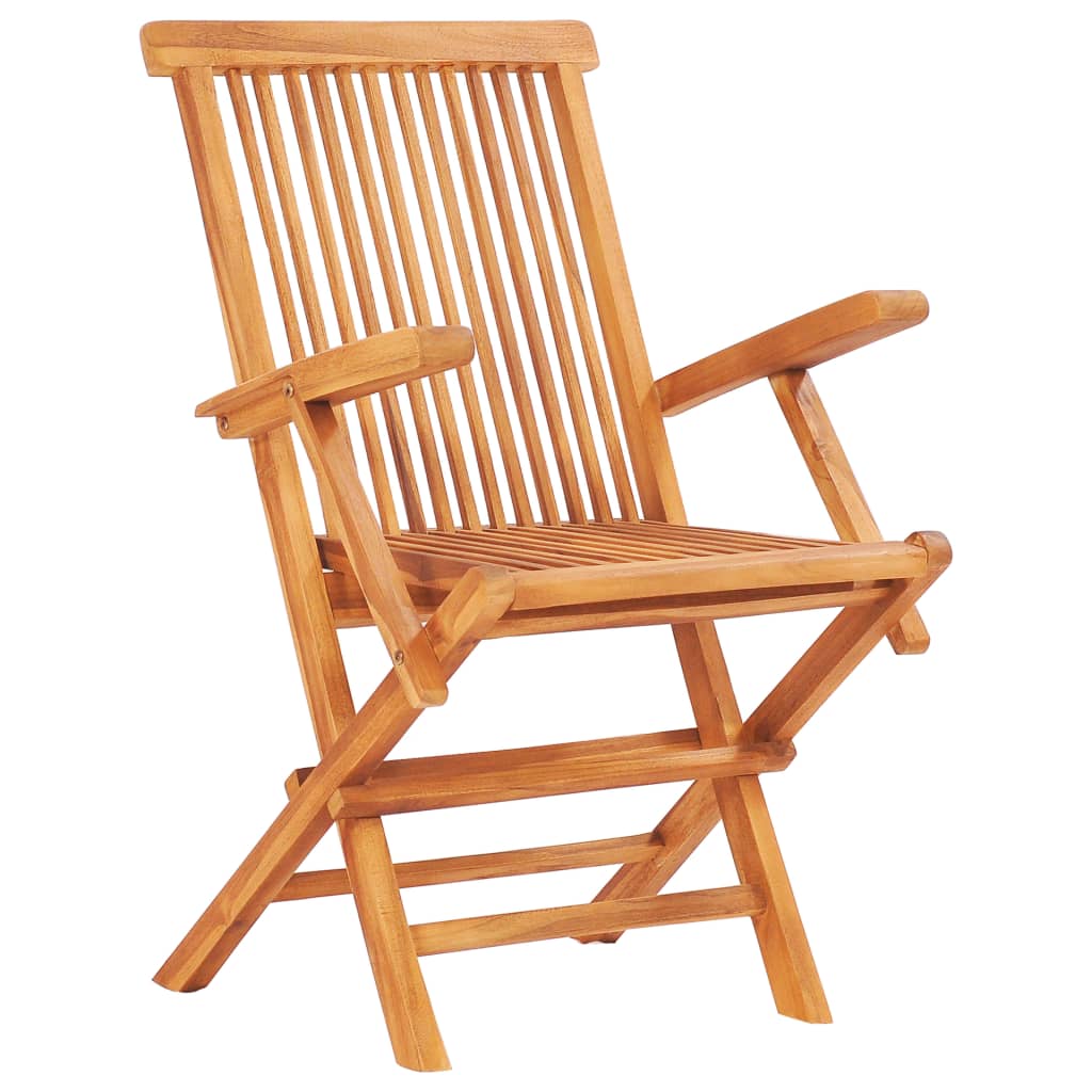 Ensemble à manger d'extérieur pliable 7 pcs Bois solide de teck