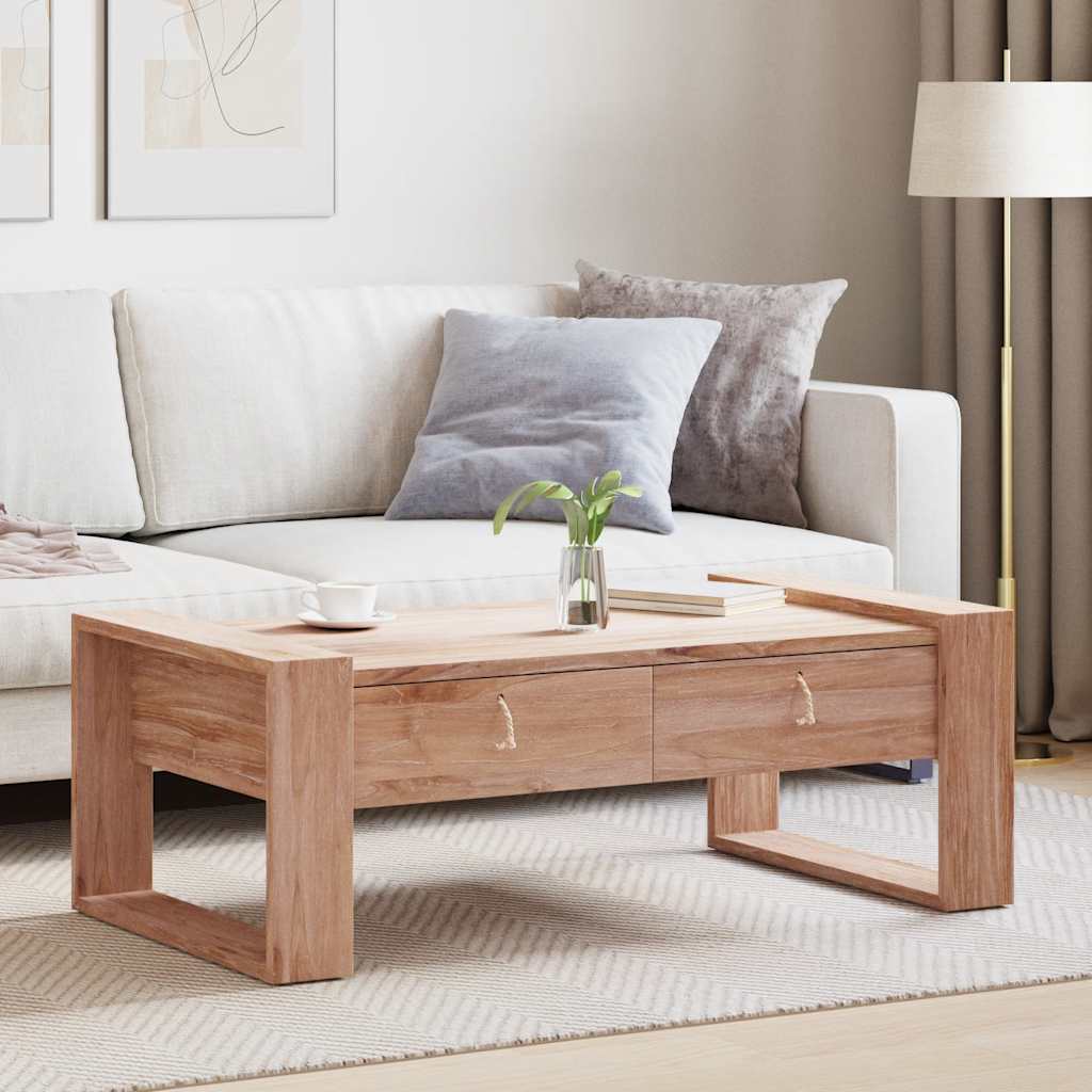 Table basse 110x60x40 cm Bois de teck massif - XIOS