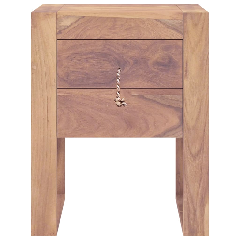 Table de chevet 40x30x50 cm bois de teck massif - XIOS