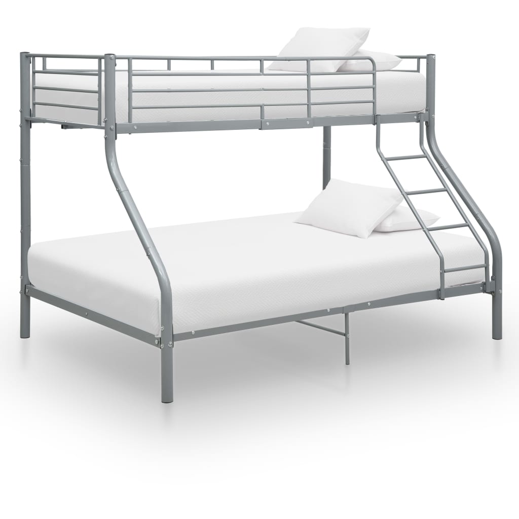 Cadre de lit superposé sans matelas gris 140x200 cm/90x200 cm - XIOS