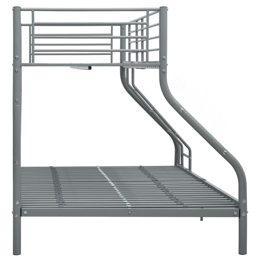 Cadre de lit superposé sans matelas gris 140x200 cm/90x200 cm - XIOS
