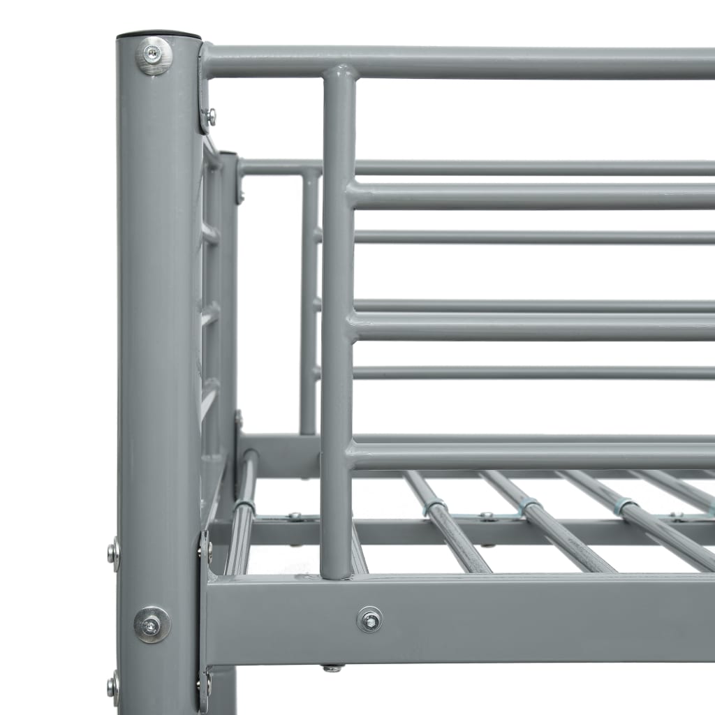 Cadre de lit superposé sans matelas gris 140x200 cm/90x200 cm - XIOS