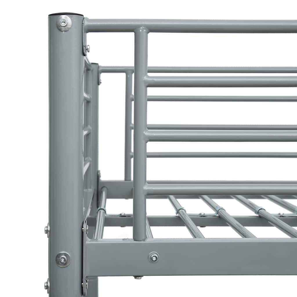 Cadre de lit superposé sans matelas gris 140x200 cm/90x200 cm - XIOS