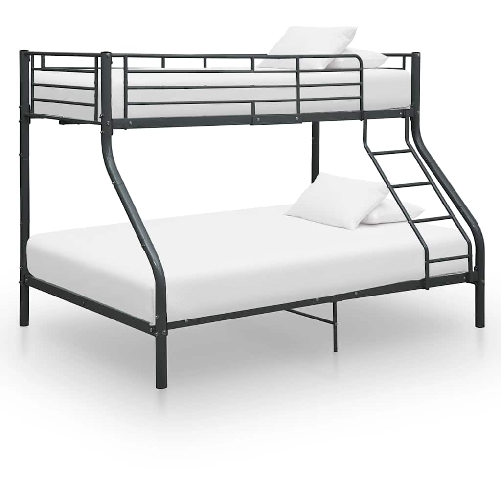 Cadre de lit superposé sans matelas noir 140x200 cm/90x200 cm - XIOS