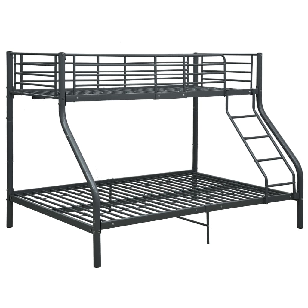 Cadre de lit superposé sans matelas noir 140x200 cm/90x200 cm - XIOS