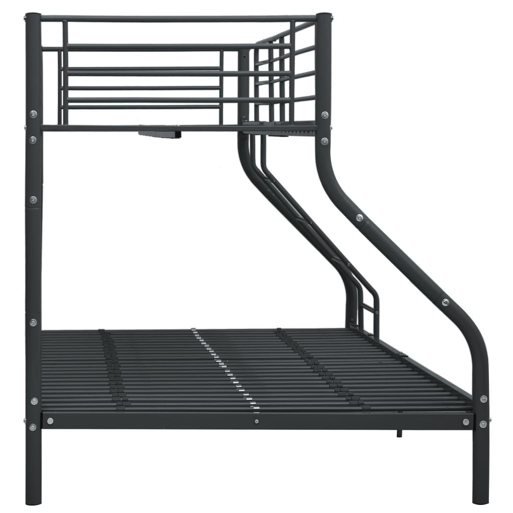 Cadre de lit superposé sans matelas noir 140x200 cm/90x200 cm - XIOS
