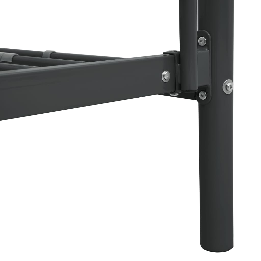 Cadre de lit superposé sans matelas noir 140x200 cm/90x200 cm - XIOS