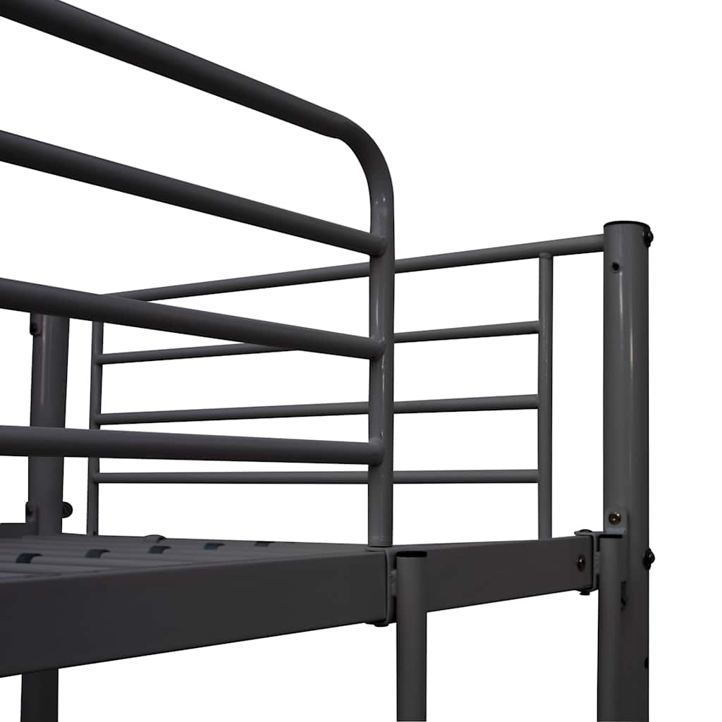 Lit superposé avec table sans matelas noir métal 90x200 cm - XIOS