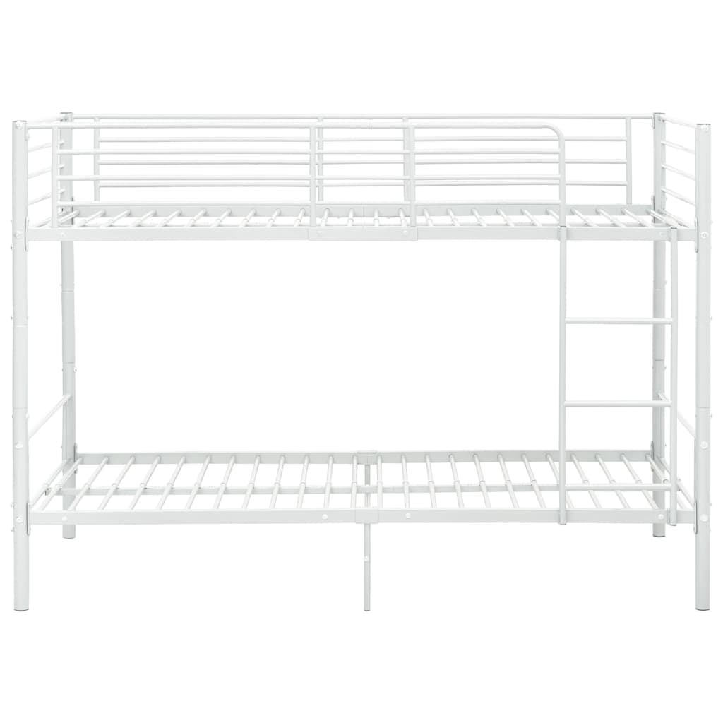 Lit superposé sans matelas blanc métal 90x200 cm - XIOS