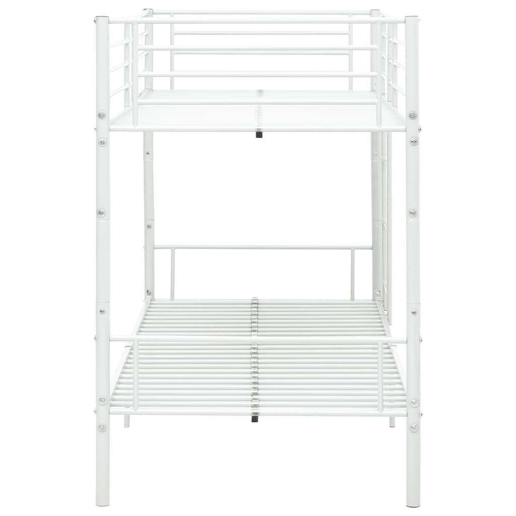 Lit superposé sans matelas blanc métal 90x200 cm - XIOS
