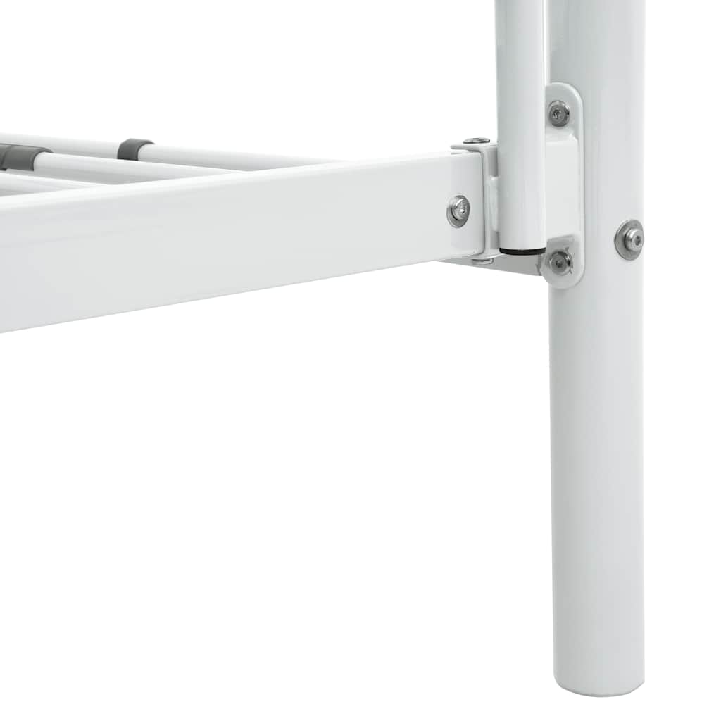 Lit superposé sans matelas blanc métal 90x200 cm - XIOS