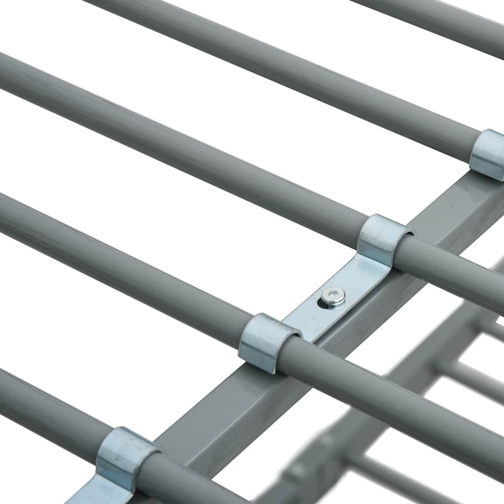 Lit superposé sans matelas gris métal 90x200 cm - XIOS