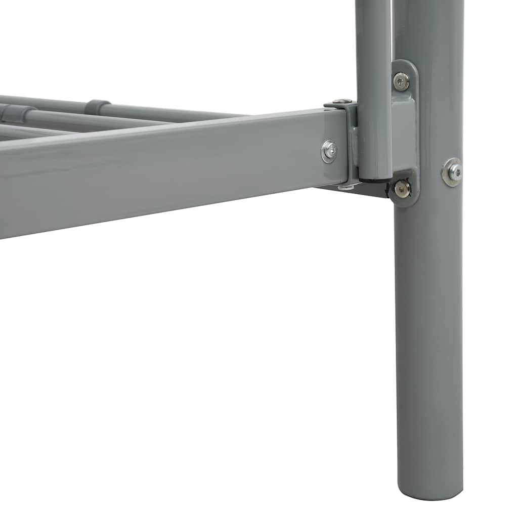 Lit superposé sans matelas gris métal 90x200 cm - XIOS