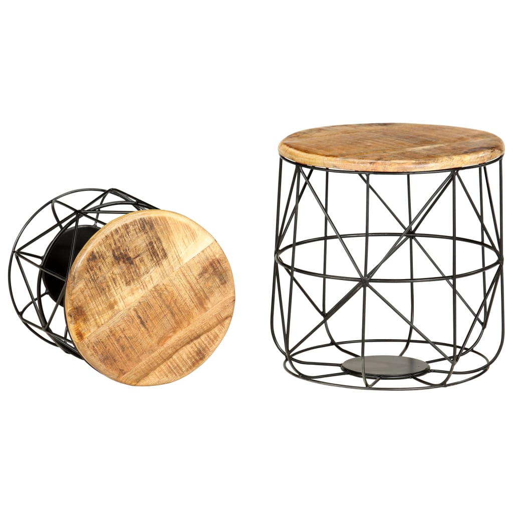 Tables basses 2 pcs Bois solide de manguier - XIOS