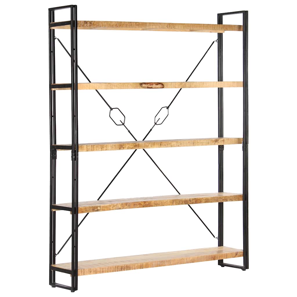 Bibliothèque à 5 niveaux 140x30x180 cm Bois de manguier solide - XIOS