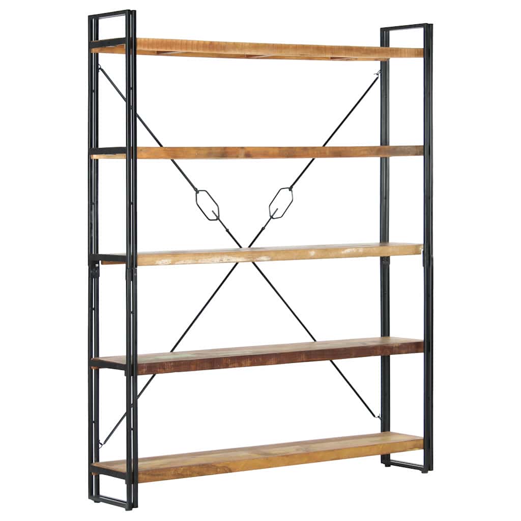 Bibliothèque 5 niveaux 140x30x180cm Bois solide de récupération - XIOS