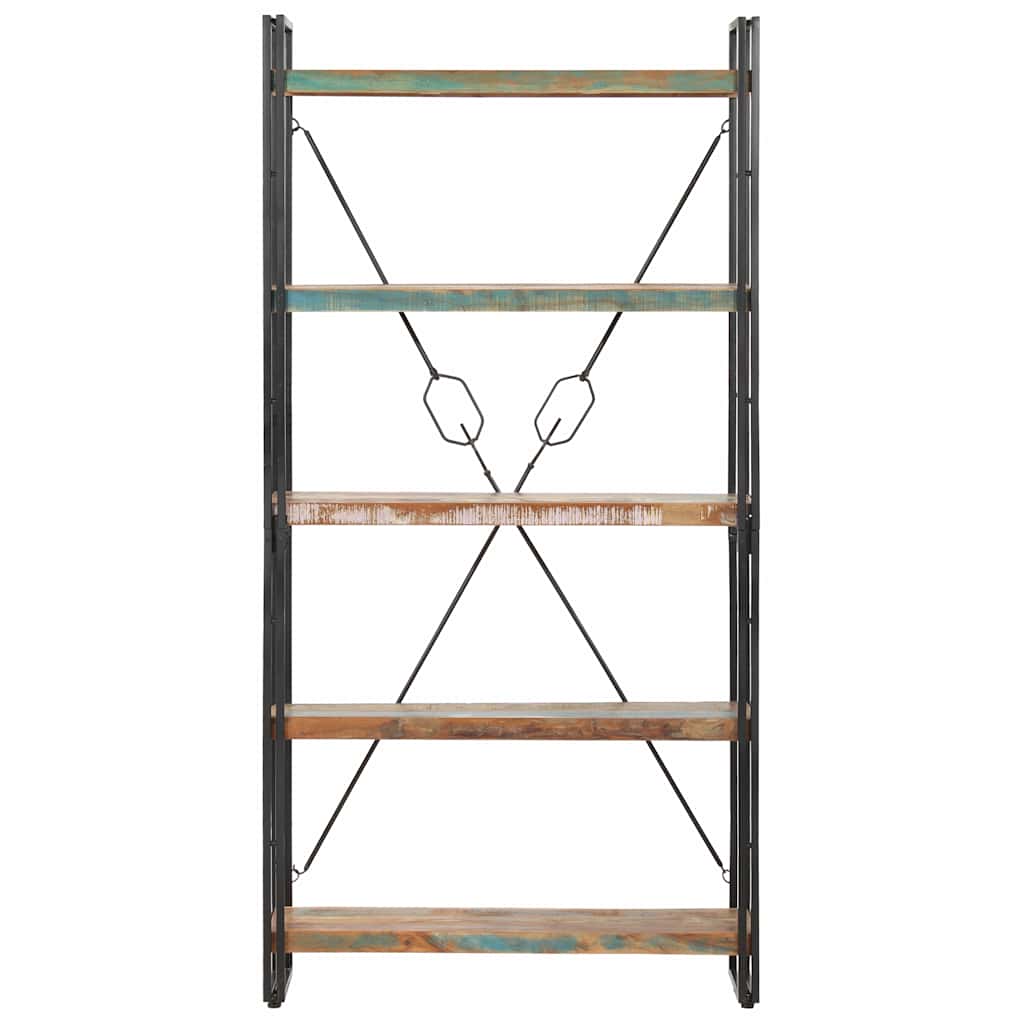 Bibliothèque 5 niveaux 90x30x180 cm Bois solide de récupération