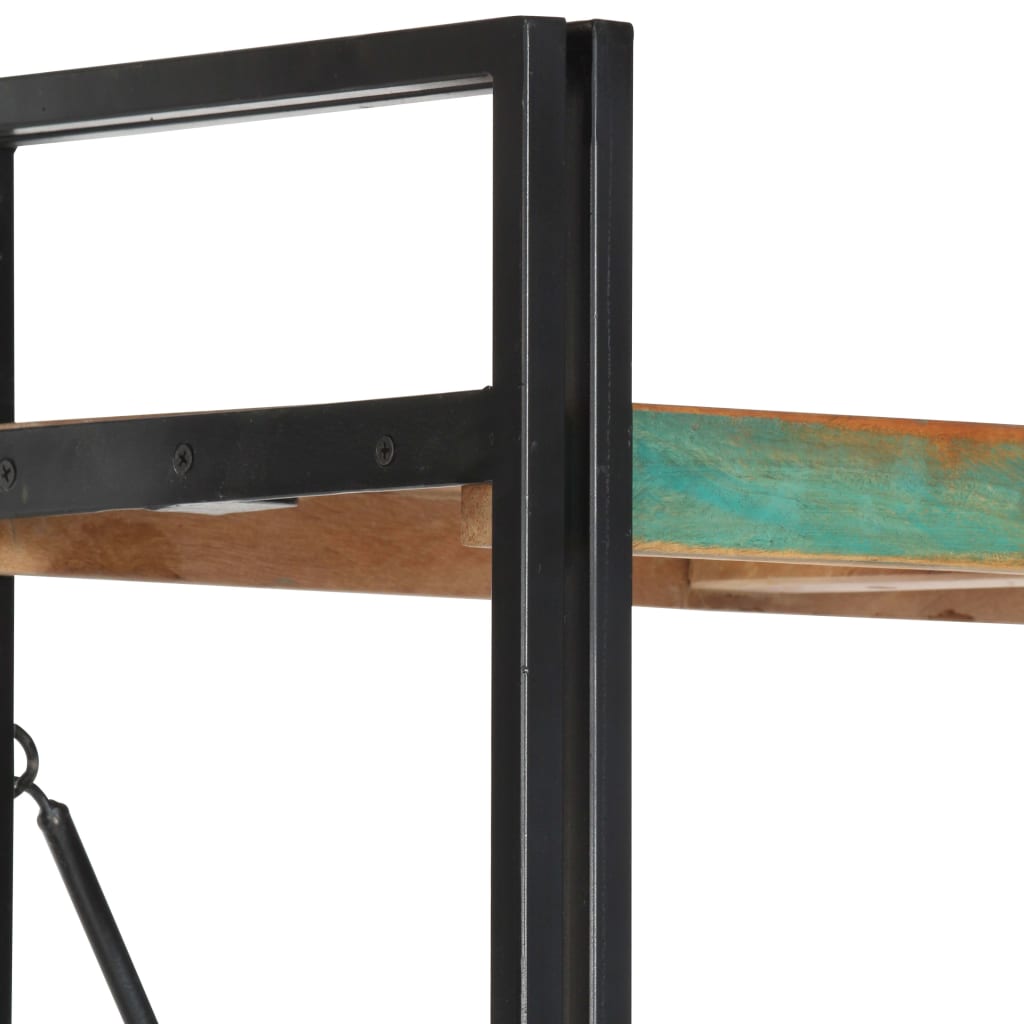 Bibliothèque 5 niveaux 90x30x180 cm Bois solide de récupération - XIOS