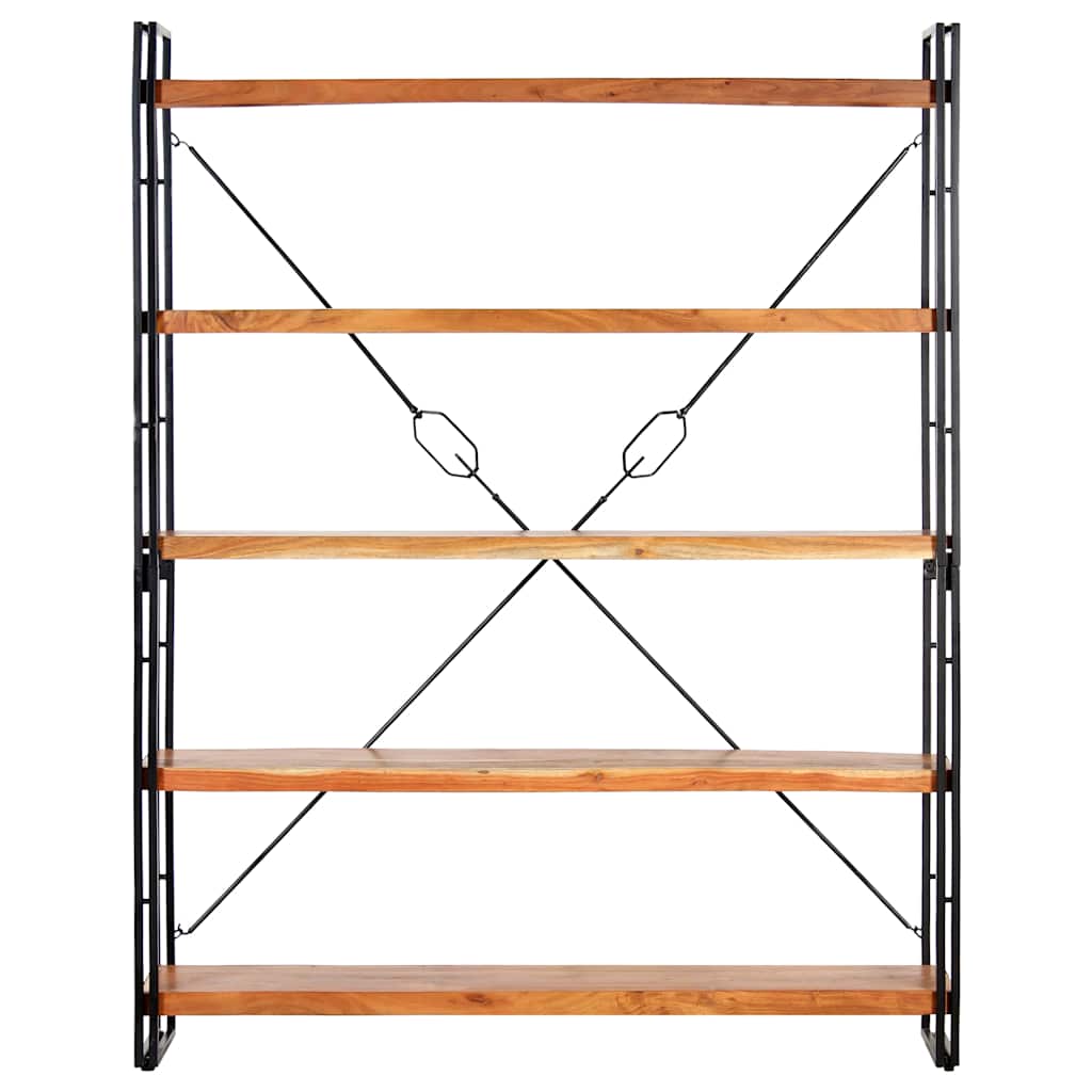 Bibliothèque à 5 niveaux 140x30x180 cm Bois d'acacia solide - XIOS
