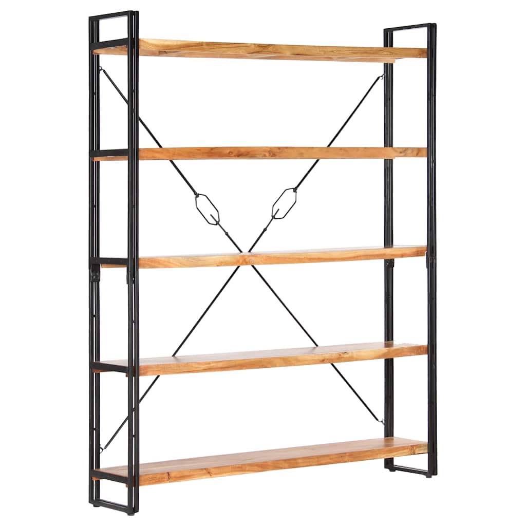 Bibliothèque à 5 niveaux 140x30x180 cm Bois d'acacia solide - XIOS