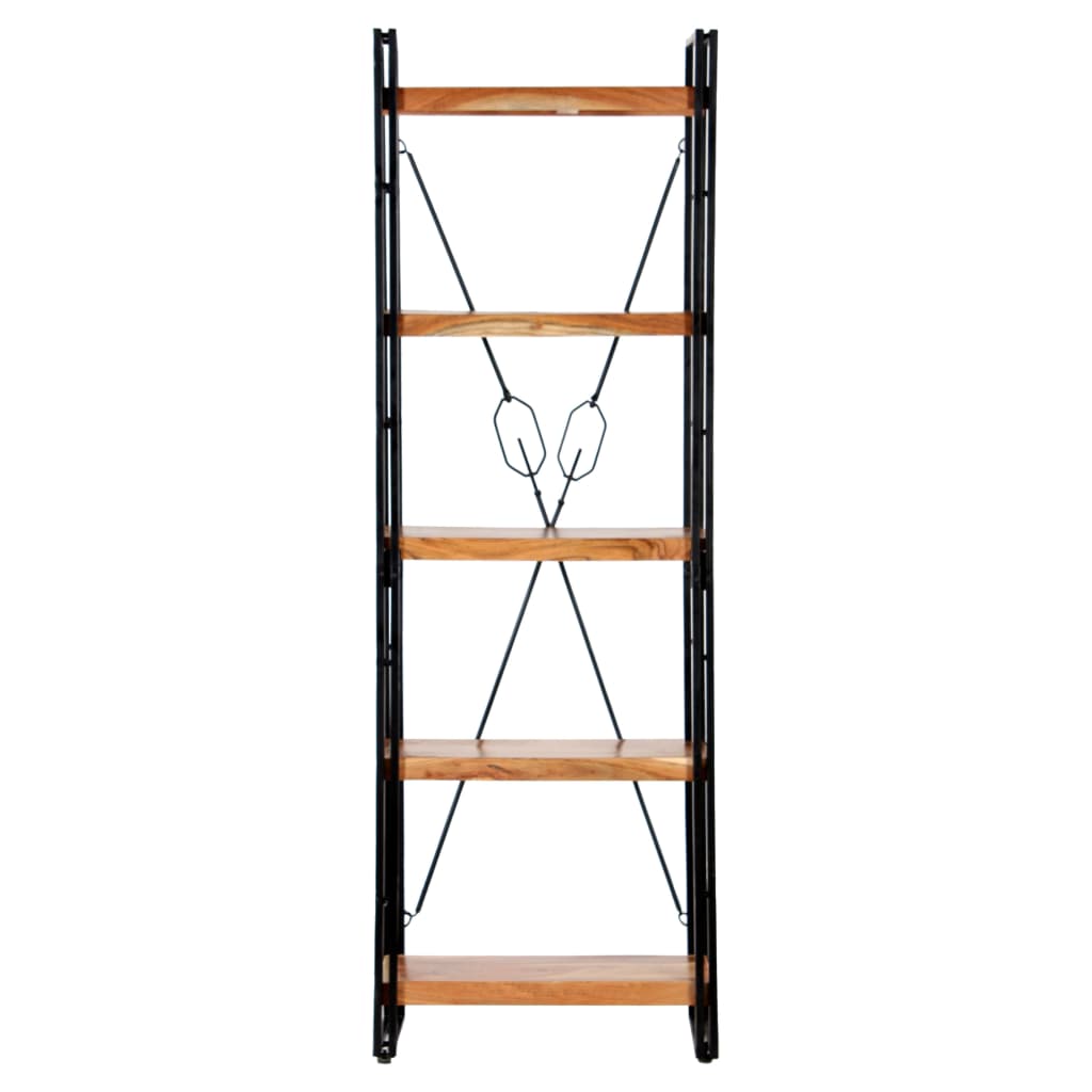 Bibliothèque à 5 niveaux 60x30x180 cm Bois d'acacia solide - XIOS