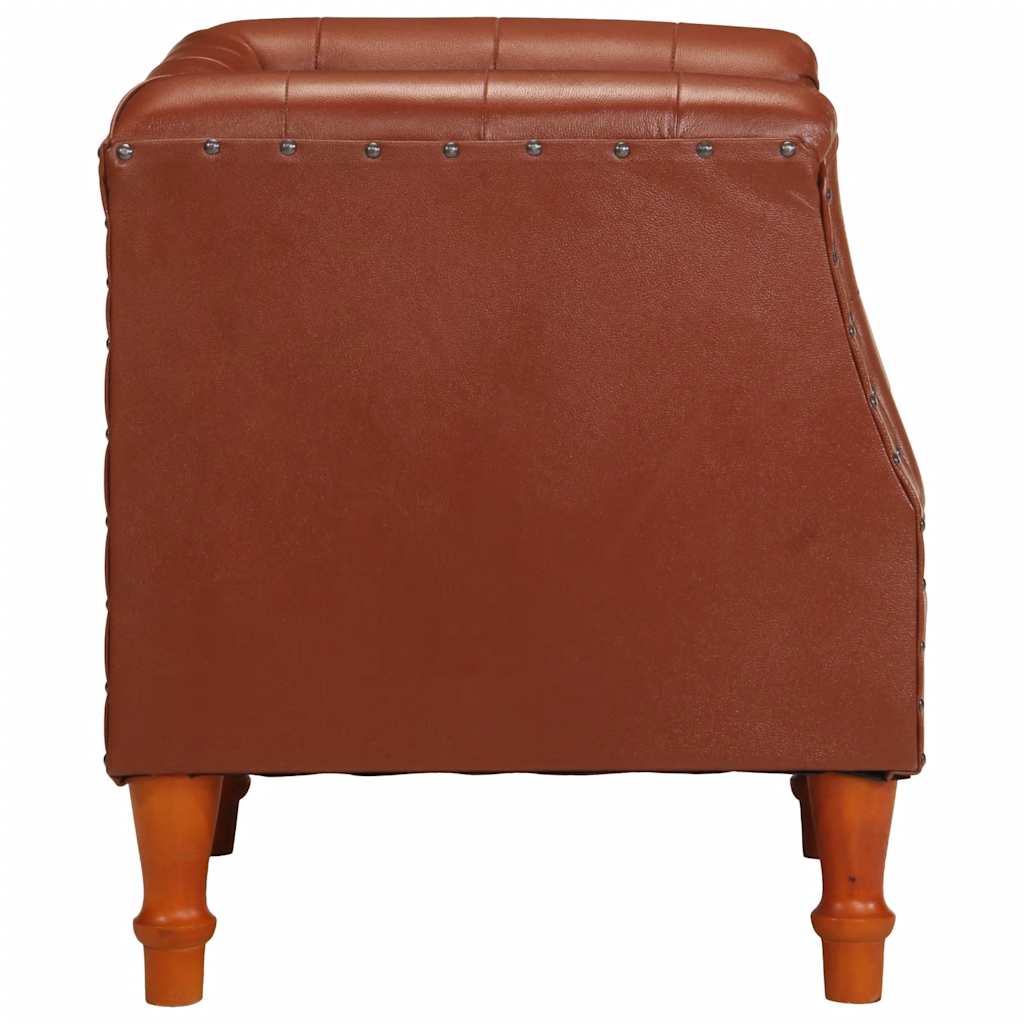 Fauteuil marron cuir véritable - XIOS