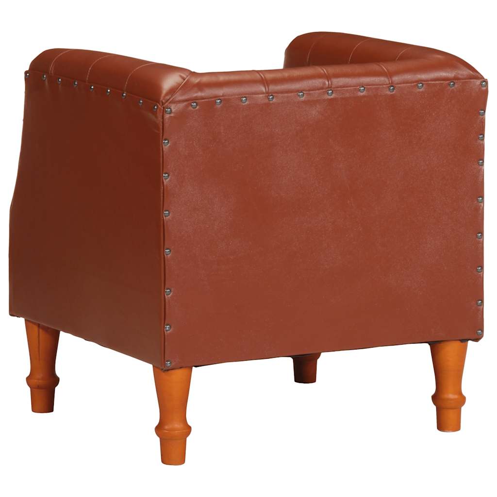 Fauteuil marron cuir véritable - XIOS
