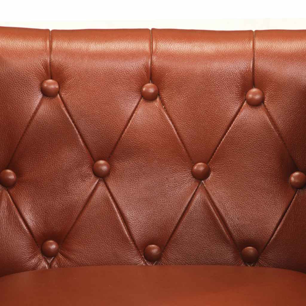 Fauteuil marron cuir véritable - XIOS