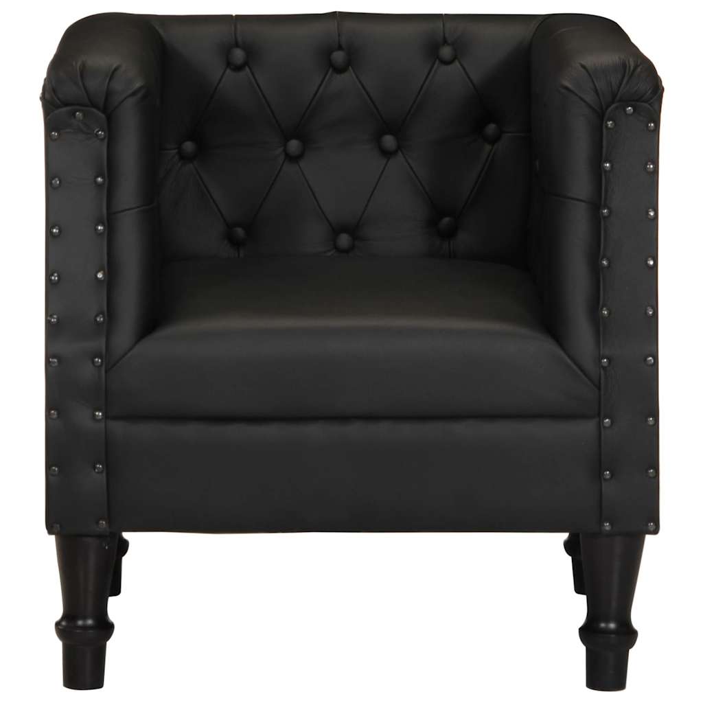 Fauteuil Noir Cuir véritable