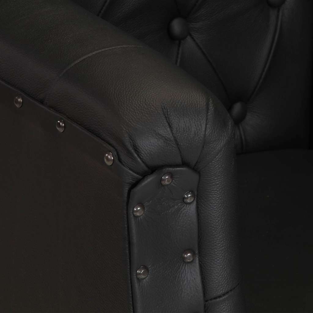 Fauteuil Noir Cuir véritable