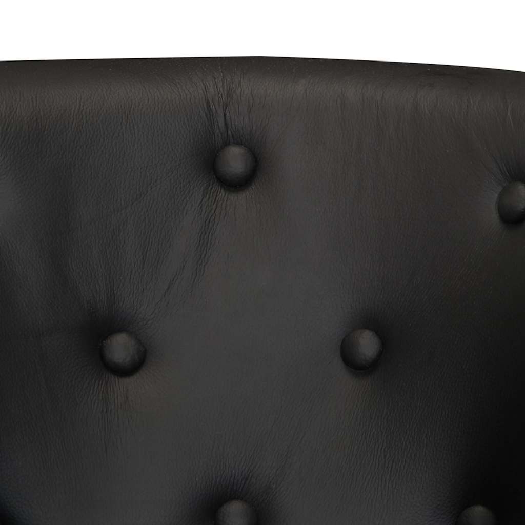 Chaise cabriolet noir cuir véritable